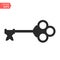 Vintage key silhouette black lock safety secret symbol