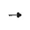 Vintage key silhouette black lock safety secret symbol