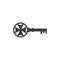 Vintage key silhouette black lock safety secret symbol