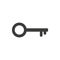 Vintage key silhouette black lock safety secret symbol