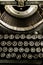 Vintage Keyboard Typewriter Machine Close Up