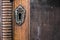 Vintage keyhole of vintage wooden cabinet
