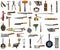 Vintage kitchen utensils collage