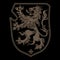Vintage Knight heraldic royal emblem. A medieval heraldic coat of arms, heraldic lion, heraldic emblem design