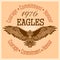 Vintage label Eagle - Retro emblem