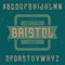 Vintage label font named Bristol