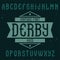 Vintage label font named Derby