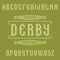 Vintage label font named Derby