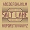 Vintage label font named Salt Lake