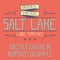 Vintage label font named Salt Lake