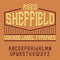 Vintage label font named Sheffield