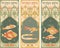 Vintage labels: fish - art nouveau frame