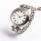 Vintage Ladies Silver Bracelet Watch With Roman Numeral Numbers