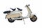 Vintage lambretta on a white background