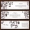 Vintage lantern vector banner background set. Retro antique backrop for business. Classic hanging light cover