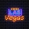 Vintage las vegas neon, great design for any purposes. Vector graphic illustration. Design element