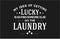 Vintage laundry sign symbols vector illustration isolated. my idea of getting lucky is having someone else do the laundry