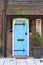 A vintage lightblue door