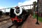 Vintage locomotive steam train