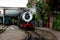 Vintage locomotive steam train