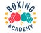 Vintage logo for boxing academy.