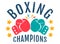 Vintage logo for boxing champions.