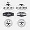 Vintage logo set of anvil blacksmith, for industrial identity