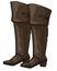 Vintage long boots with small heel for men vector