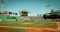 Vintage look at Fenway Park, Boston, MA.