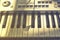 Vintage looking Detail of keys on music keyboard