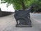 vintage looking metal bench in London