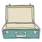 Vintage Luggage & Suitcases Travel Open is empty cute illustrat