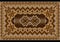 Vintage luxurious motley oriental carpet in brown shades
