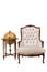 Vintage luxury armchair and globe