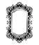 Vintage luxury mirror frame Vector. Baroque intricate ornament line arts