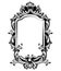 Vintage luxury mirror frame Vector. Baroque intricate ornament line arts