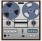 Vintage magnetic audio tape reel-to-reel recorder