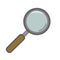 Vintage magnifier detective sleuth. Isolated vector icons on a transparent background. Private detective accessories
