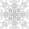 Vintage mandala with striped small and middle elements on white background. Seamless doodle abstract pattern.