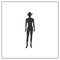 Vintage mannequin. Mannequin wearing hat - Vector