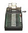 Vintage manual adding machine isolated