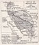 Vintage map of Battle of Morhange 1914