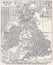 Vintage map of British Isles Bathy-Orographical.
