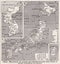 Vintage map of Japan - Industrial 1900s.