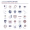 Vintage Marketing and SEO Icon set - 25 Flat Line icon set