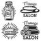 Vintage massage salon emblems