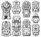 Vintage Maya Civilization Objects Collection