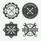 Vintage mechanic label, emblem and logo.