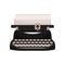 Vintage mechanical typewriter vector Illustration on a white background