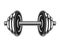 Vintage metal dumbbell icon